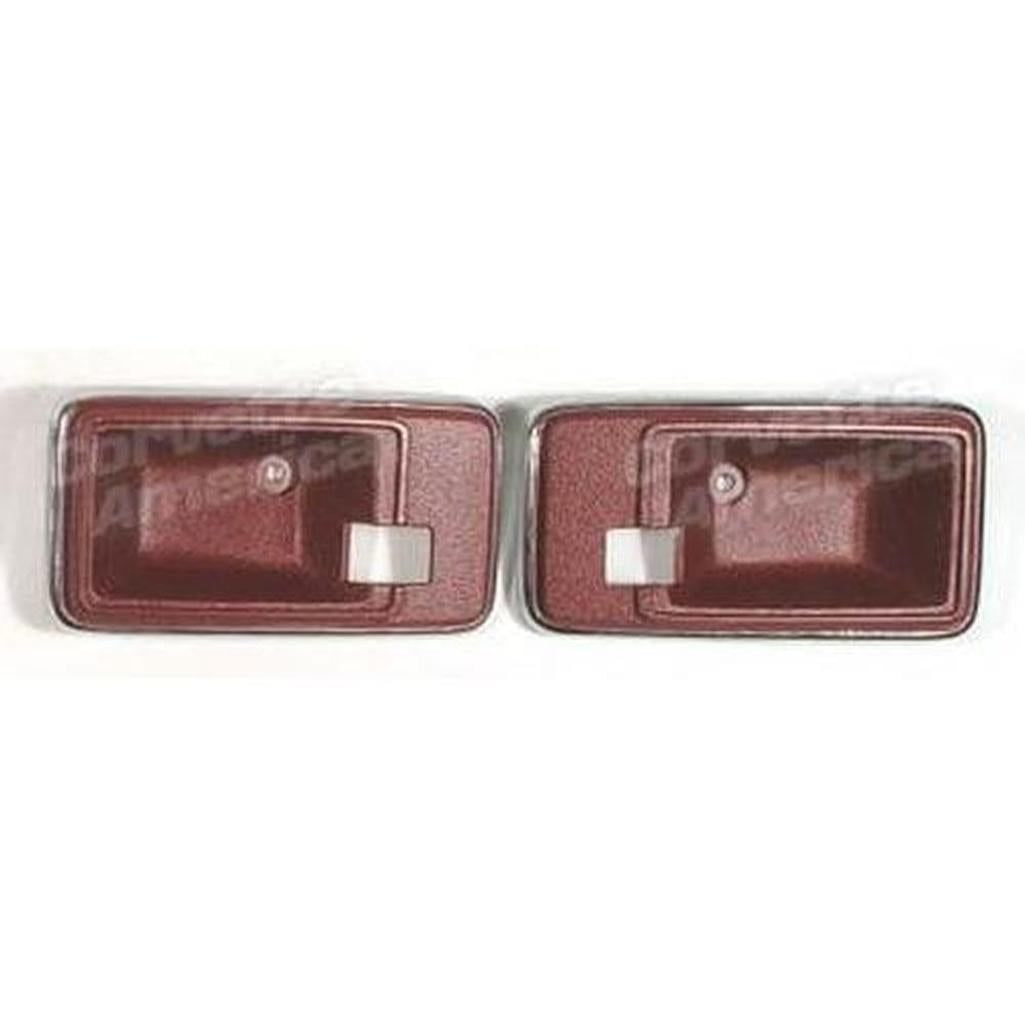 Corvette Door Latch Bezels. Red: 1982