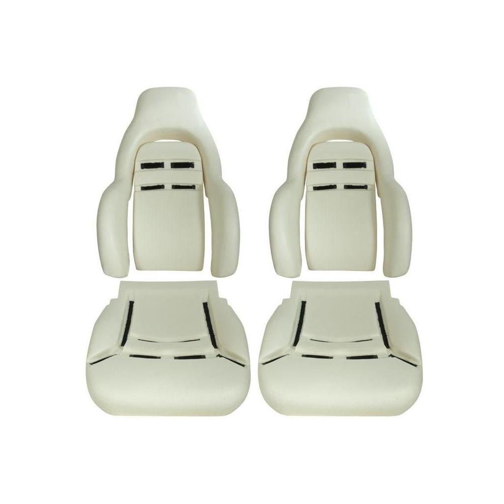 Corvette Seat Foam - New Replacement 4Pc: 1997-2004 C5 & Z06
