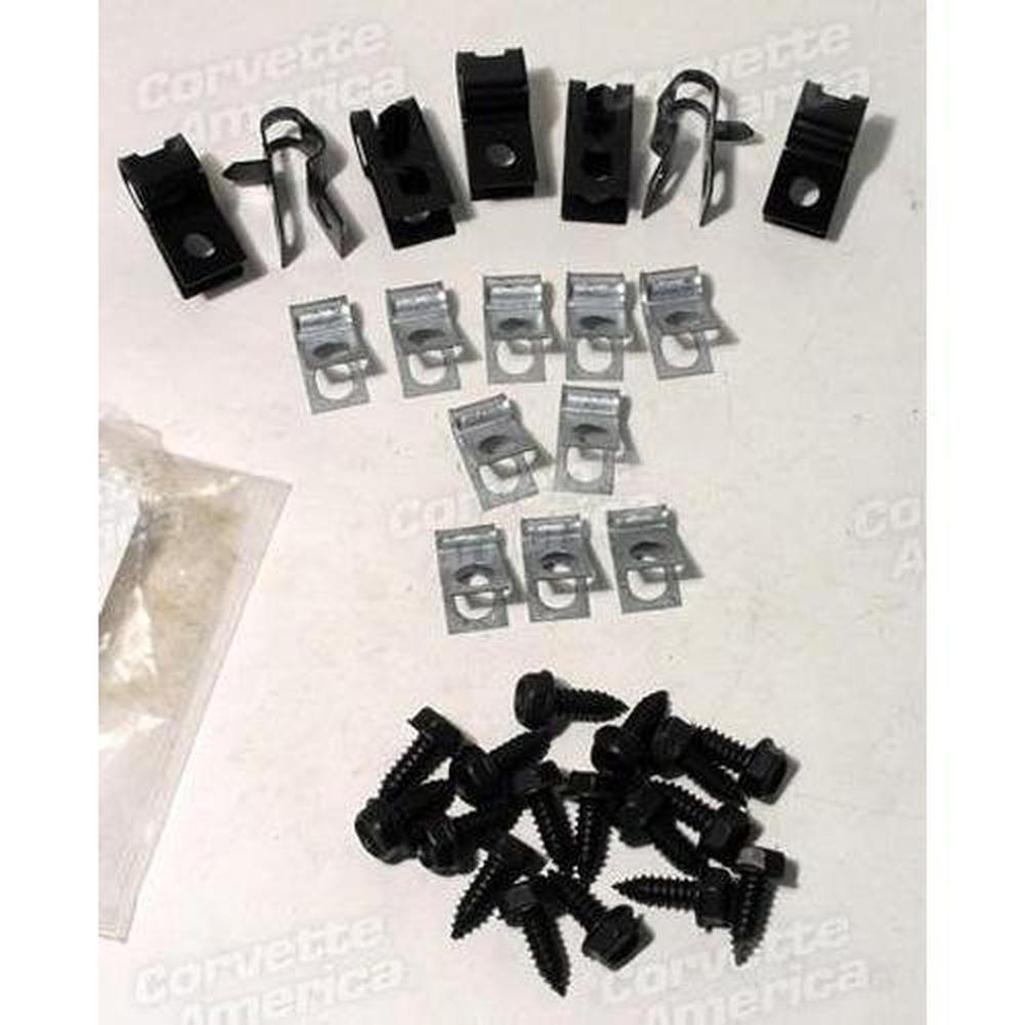 Corvette Brake & Gas Line Clips - 54 Piece Set: 1974-1982
