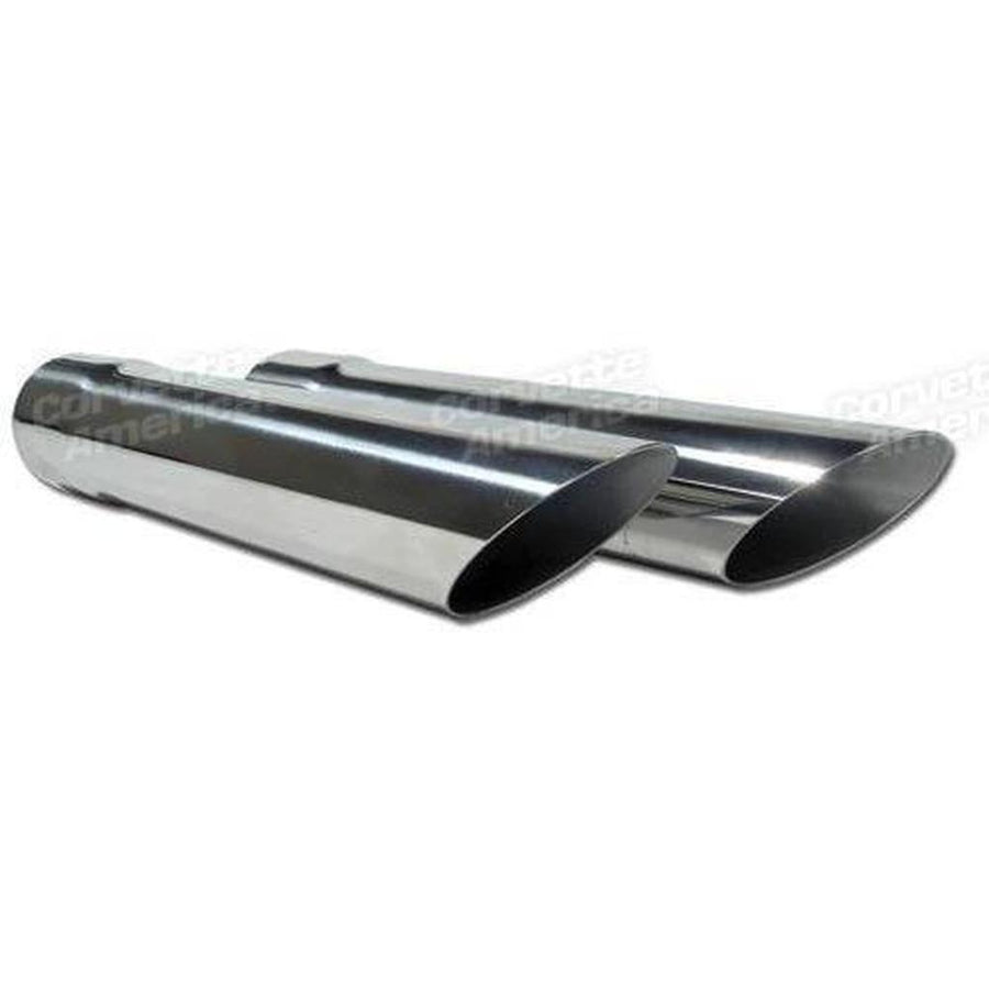 Corvette Exhaust Extensions - Stainless Steel w/Weld & Numbers: 1963-1967