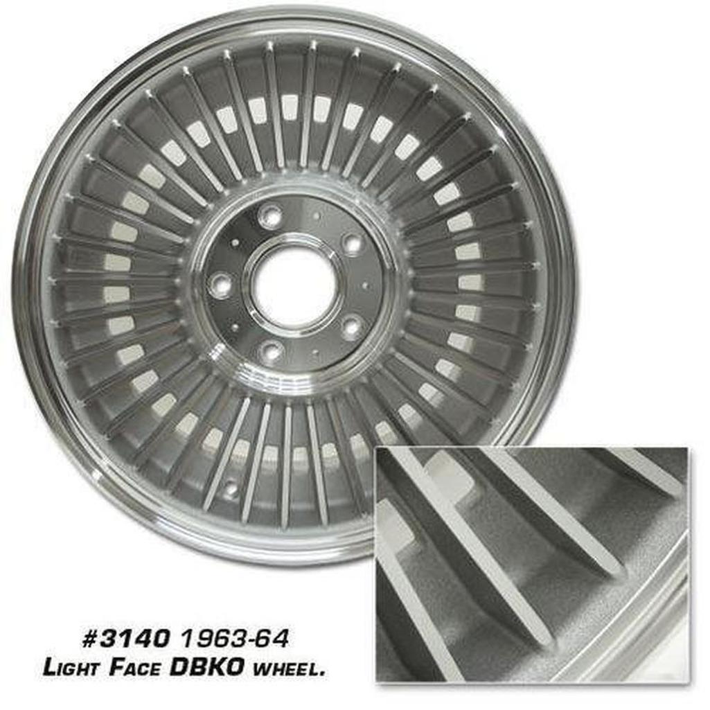 C2 1963-1964 Corvette Direct-Bolt Knock-Off Wheel - Light Face Replica