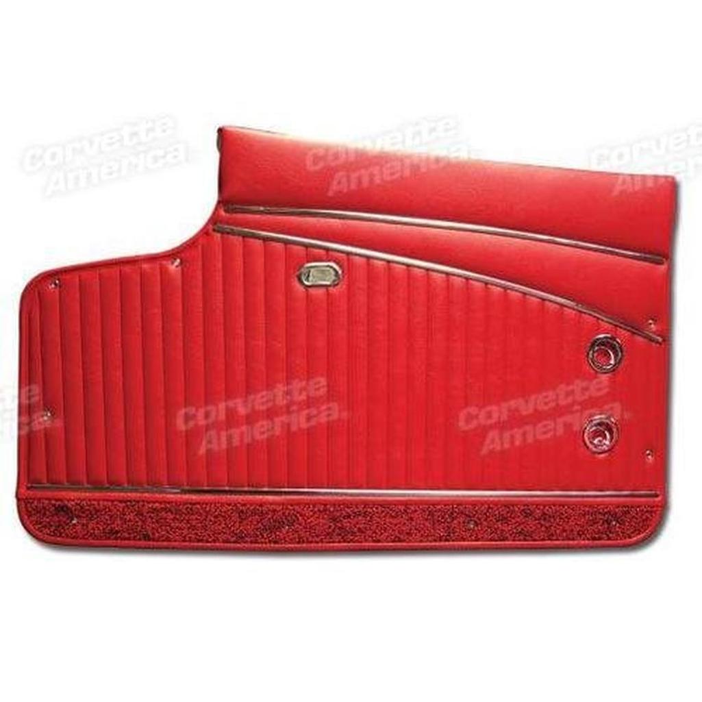 Corvette Door Panels. Red Deluxe: 1962