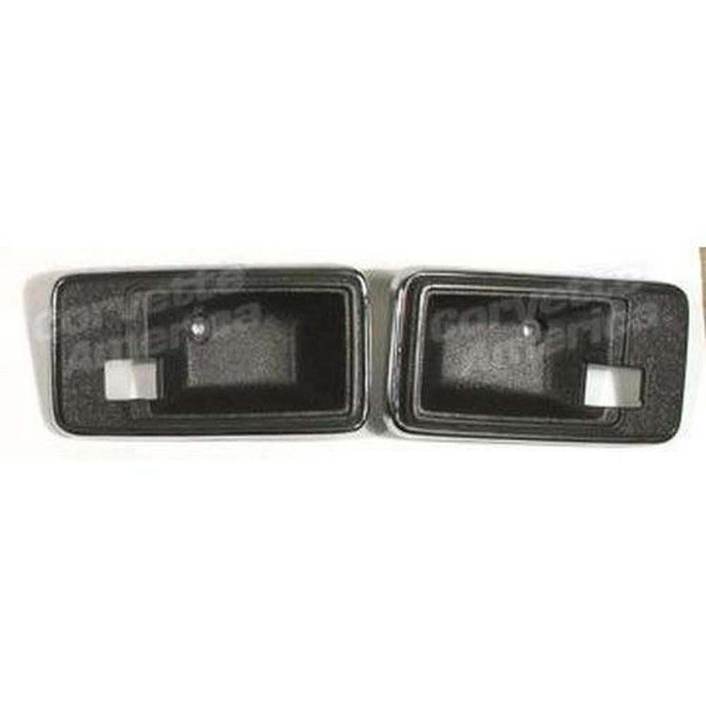 Corvette Door Latch Bezels. Dark Brown: 1978