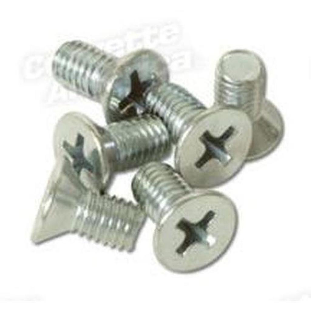 Corvette Door Lock Pivot Plate Screws. 6 Piece: 1956-1962