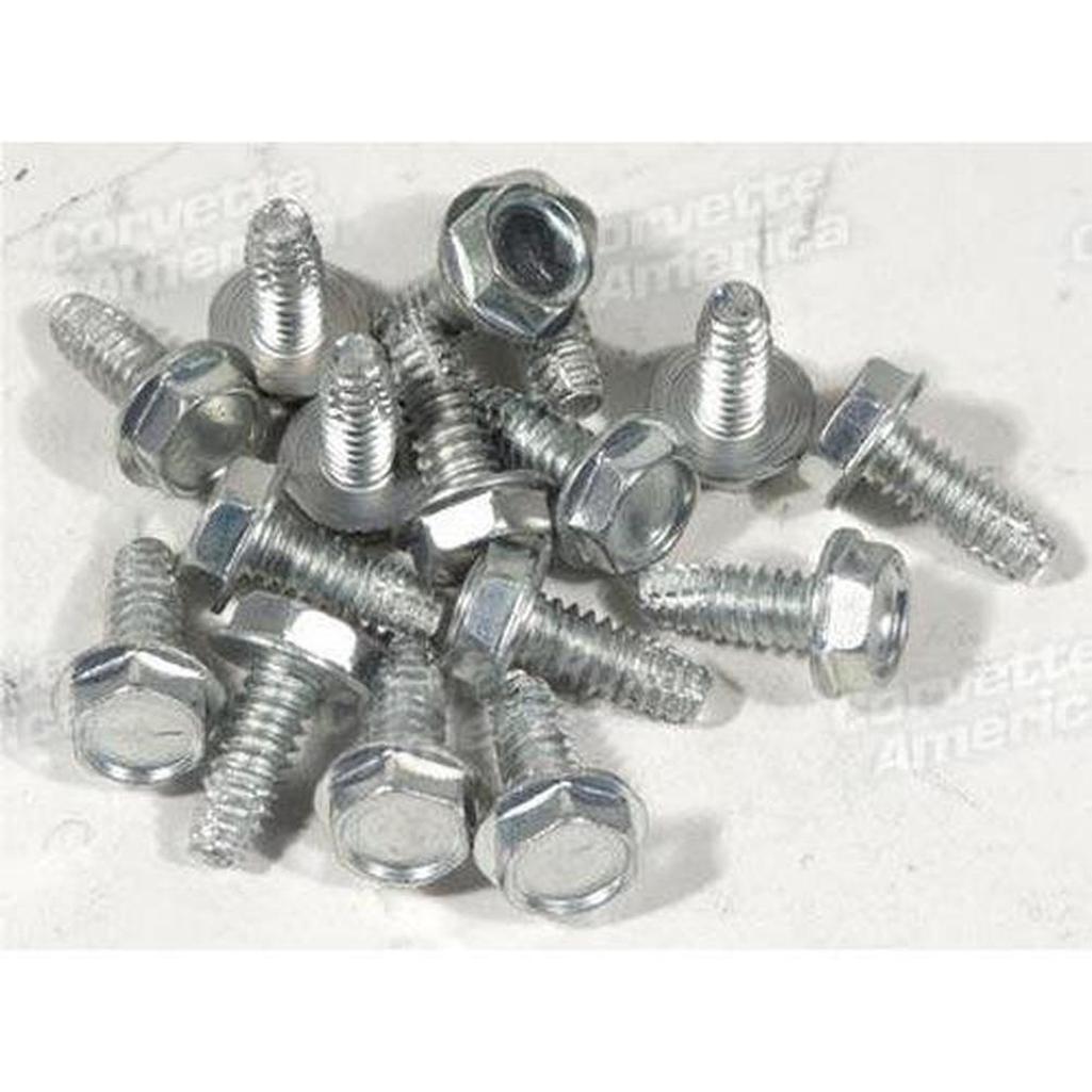 Corvette Hubcap Spinner Screws. 16 Piece Set: 1964