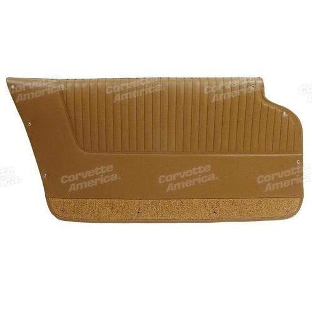 Corvette Door Panels. Saddle - Convertible - With Felt: 1963-1964