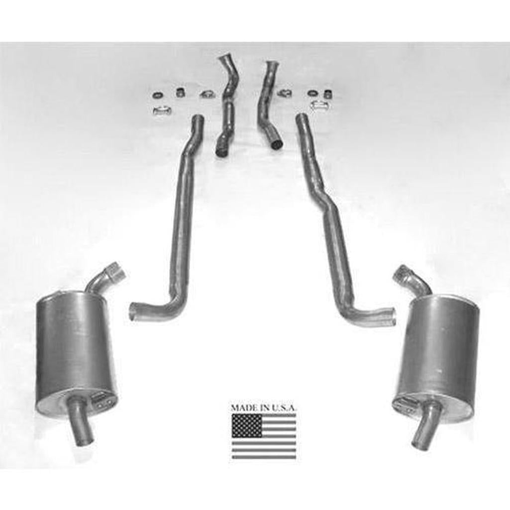 Corvette Exhaust System. 2.5 Inch 427 Auto - Separate Pipe & Muffler: 1966-1967