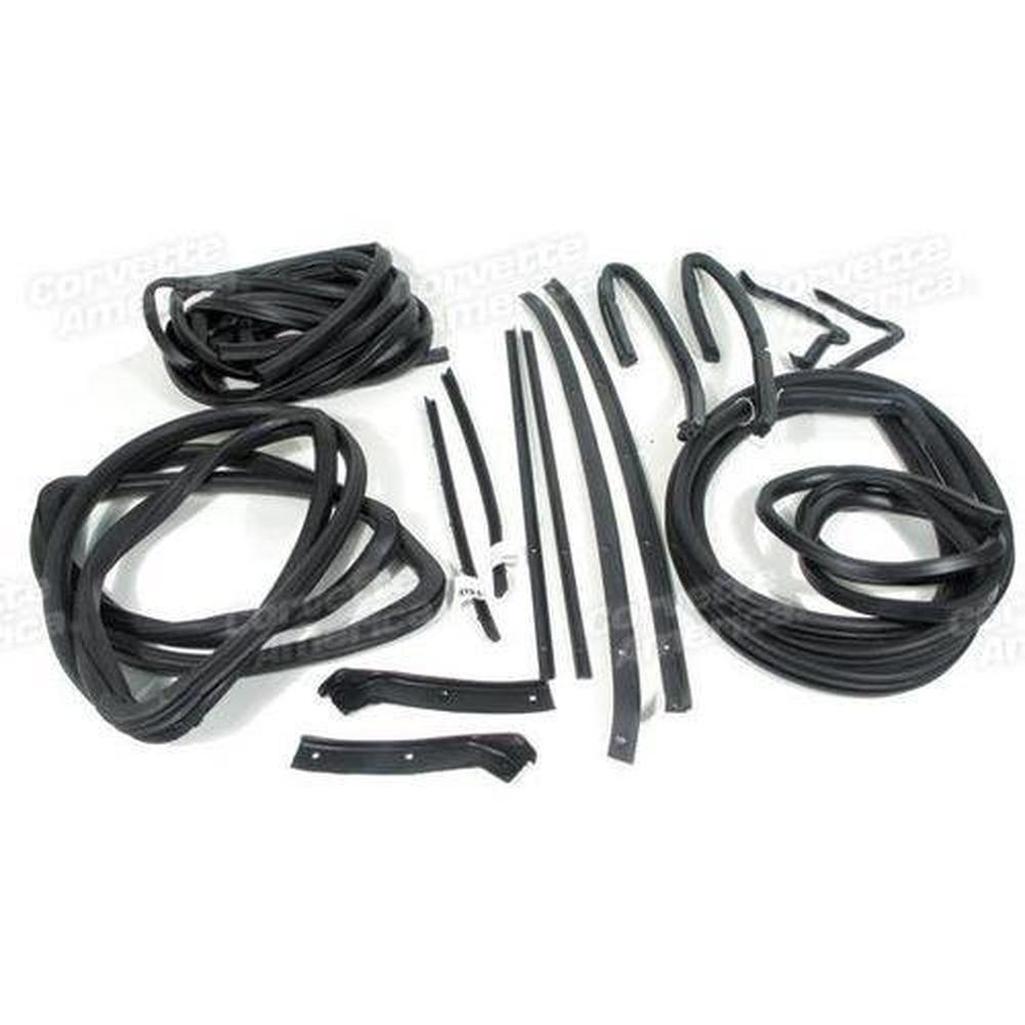 Corvette Weatherstrip Kit. Body Coupe 18 Piece: 1963