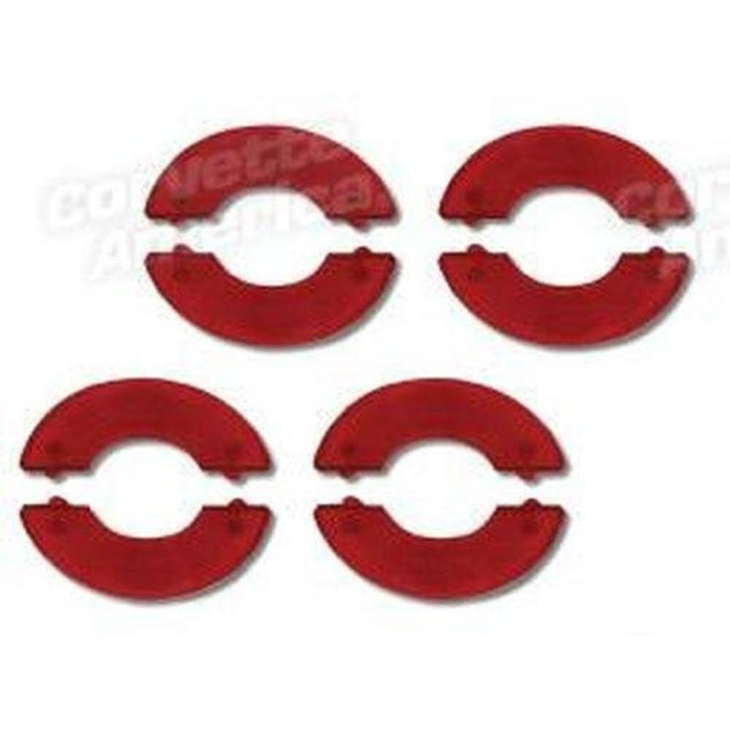 Corvette Door Panel Reflector Lenses. 8 Pieces: 1963-1964