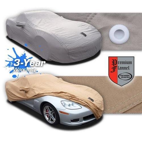 Corvette Car Cover. Premium Flannel Tan: 1984-1990