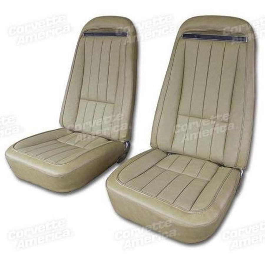 1973-1974 Corvette C3 Vinyl Seat Covers - Medium Saddle