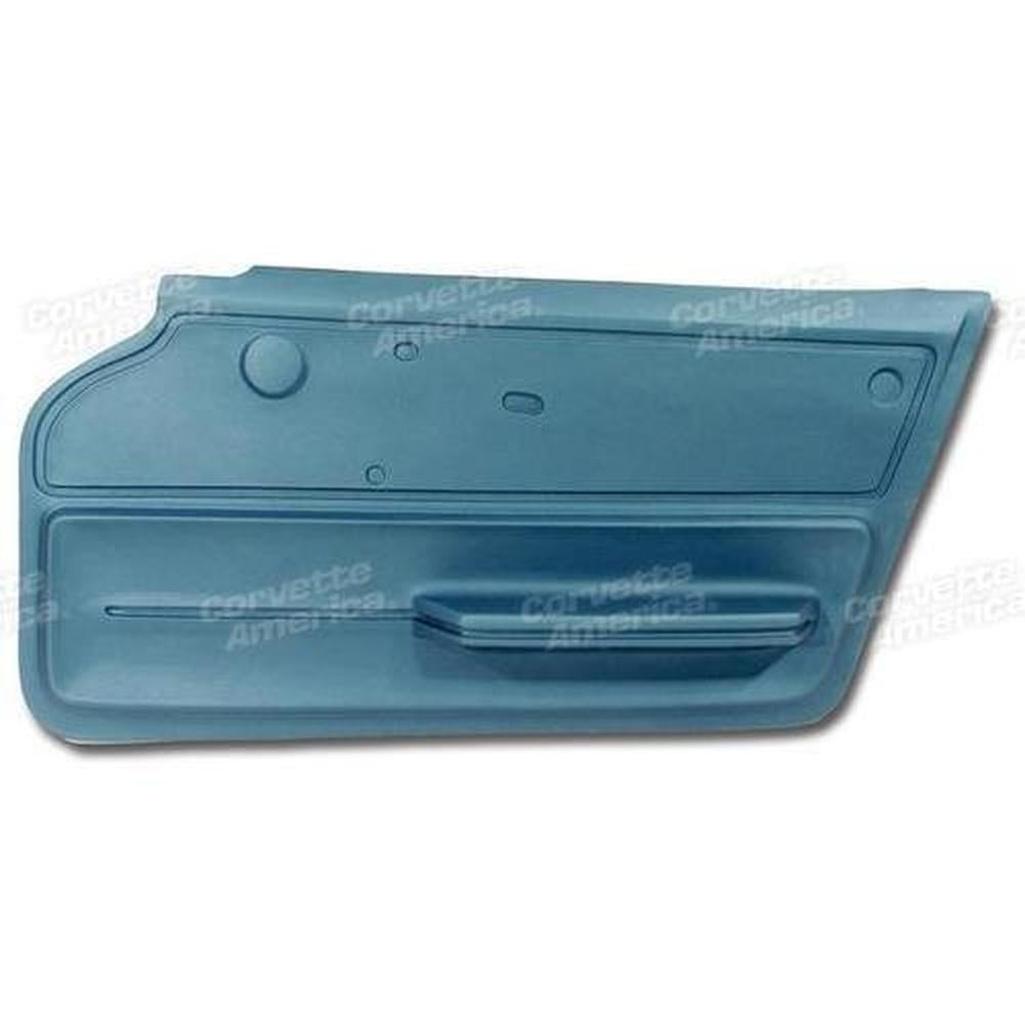 Corvette Door Panel. Bright Blue Coupe With Felt RH: 1965-1966
