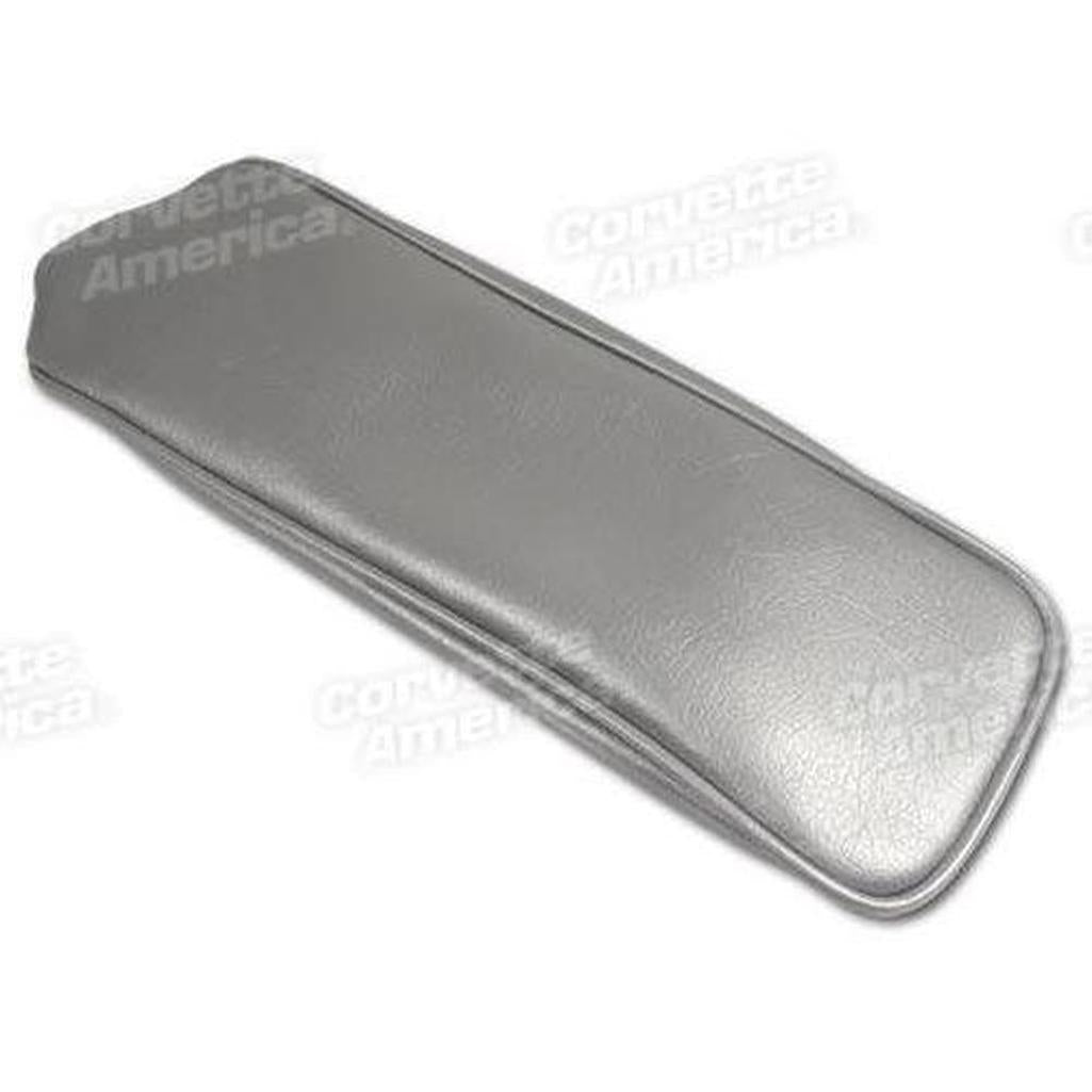 Corvette Center Armrest Cover. Silver Vinyl: 1964