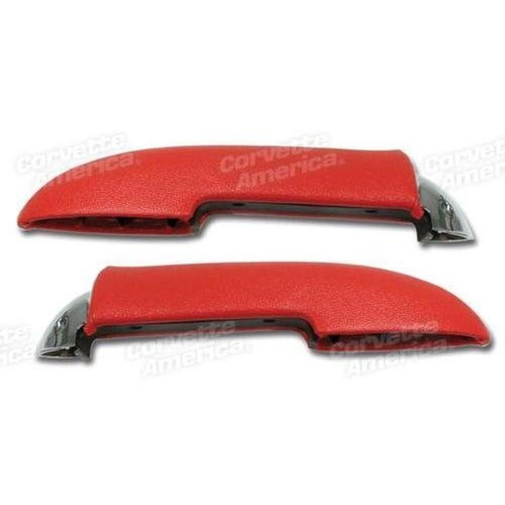 C1 1958 Corvette Armrests with Chrome Ends - Pair