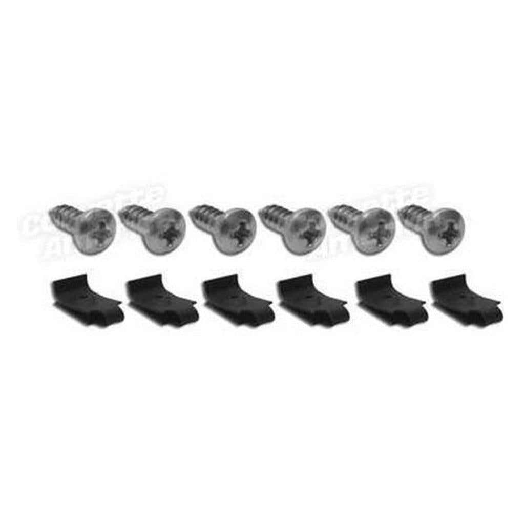 Corvette Exhaust Bezel Mount Screws & Nuts. 12 Piece Set: 1963-1965
