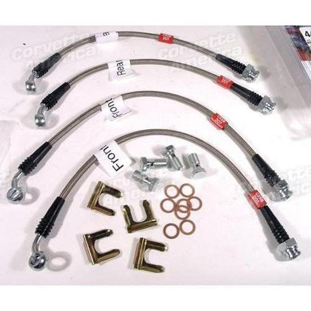 1994-1996 Corvette C4 Brake Line Kit - Braided Stainless Steel