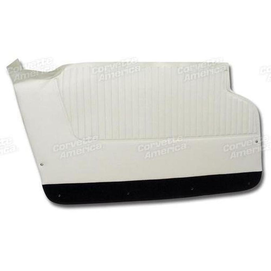 Corvette Door Panels. White With Dark Blue Carpet: 1964