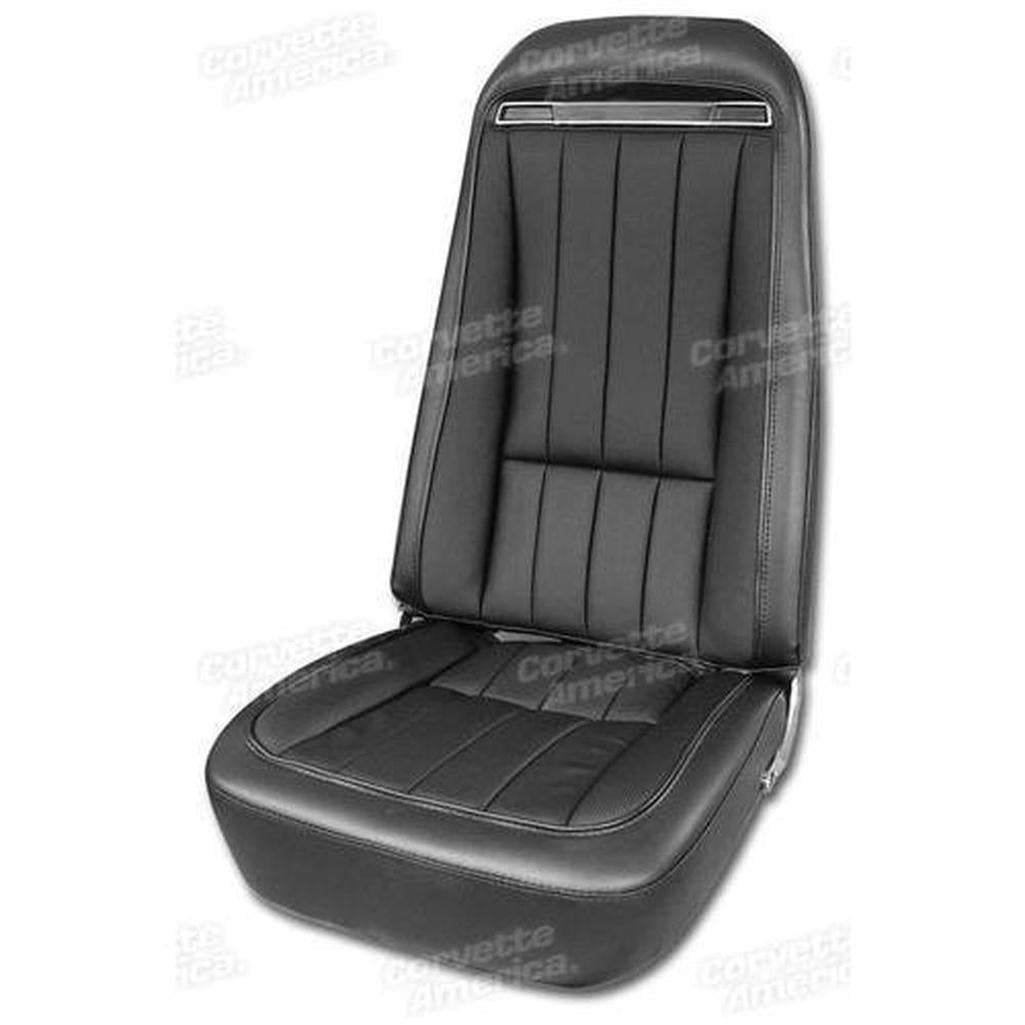 1970-1974 Corvette C3 Vinyl Seat Covers - Black