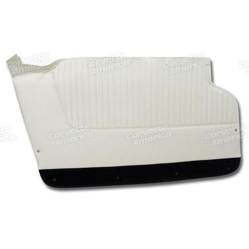 Corvette Door Panels. White With Dark Blue Carpet: 1964