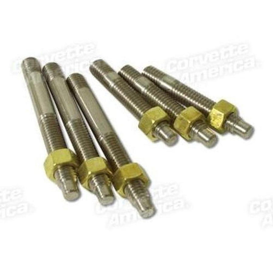 Corvette Exhaust Manifold Studs. W/Nuts - Stainless Steel: 1957-1978