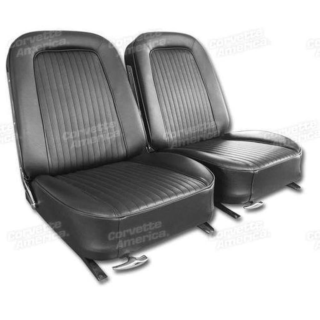 Corvette Vinyl Seat Covers. Black: 1964