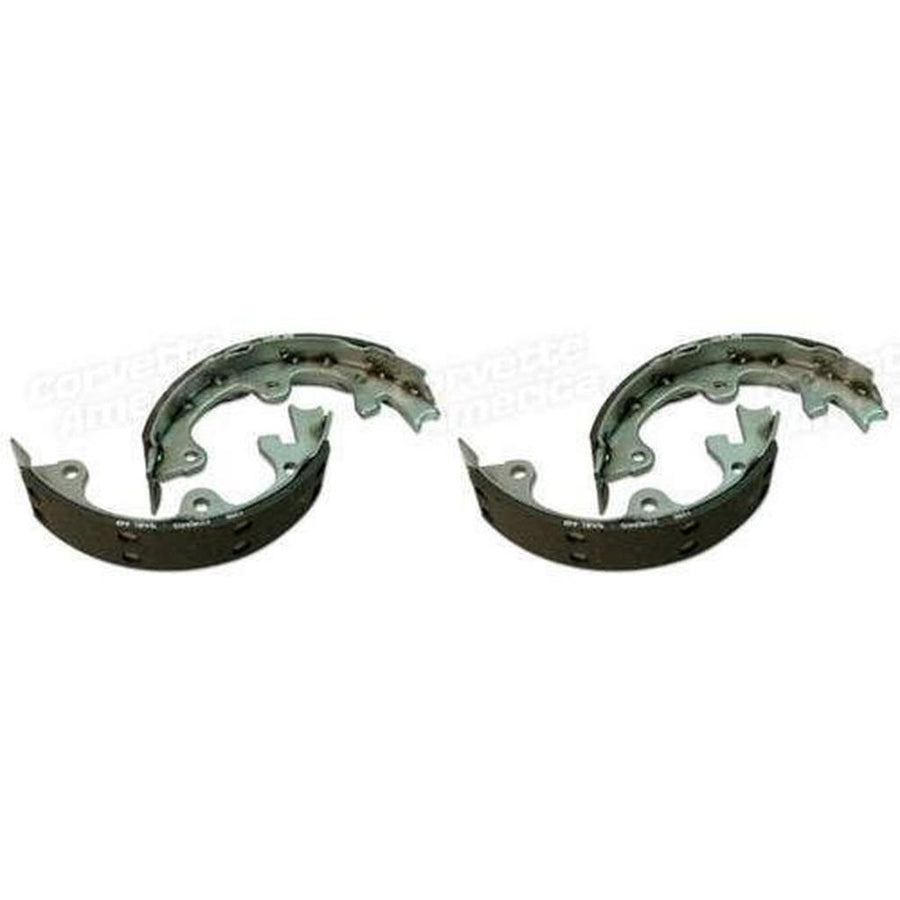 Corvette Park Brake Shoes. 4 Piece Set - Stainless Steel: 1965-1982