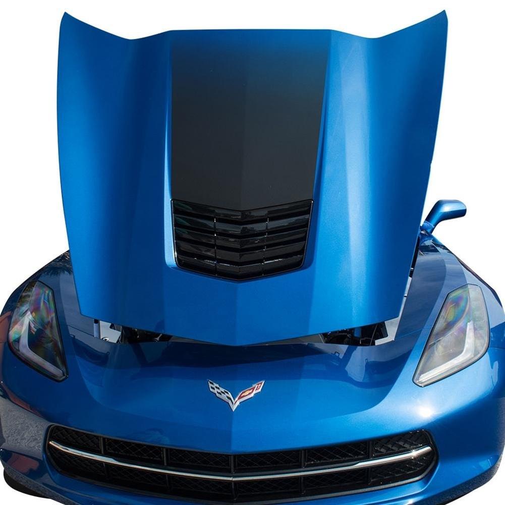 Corvette Hood Graphic Sport Fade Decal - Black : C7 Stingray