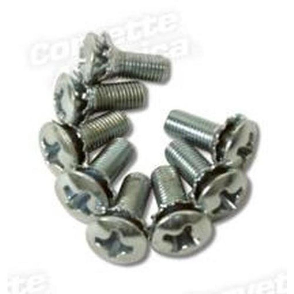 C1 1956-1962 Corvette Door Hinge Cover Screws - 8Pc Set