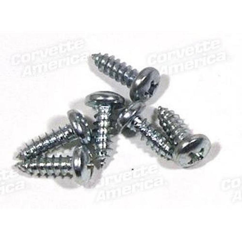 Corvette Door Drip Rail Screws. 6 Piece Set: 1956-1957