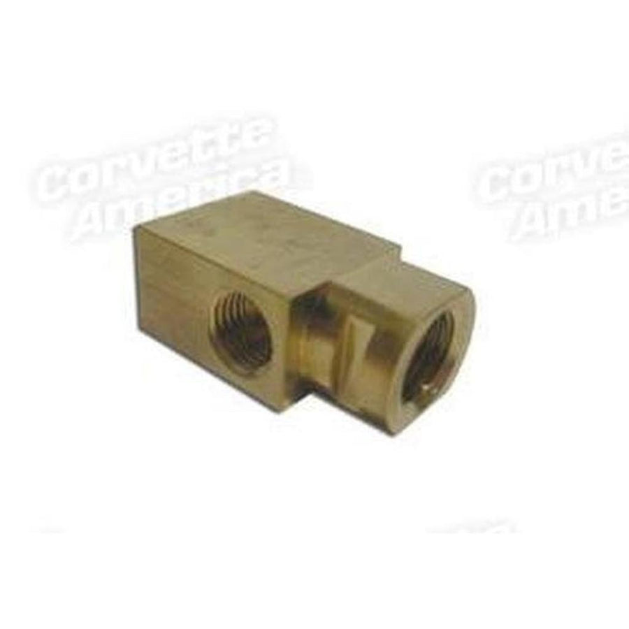 Corvette Brake Line Block. LR - 63-64 All, 65 All W/O PB, 65 W/PB 3/16 In.: 1963-1965