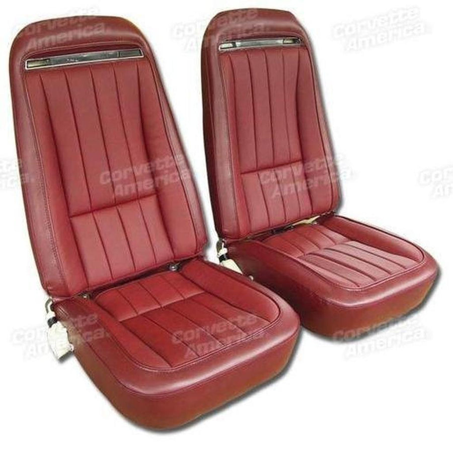 1975 Corvette C3 Vinyl Seat Covers - Oxblood
