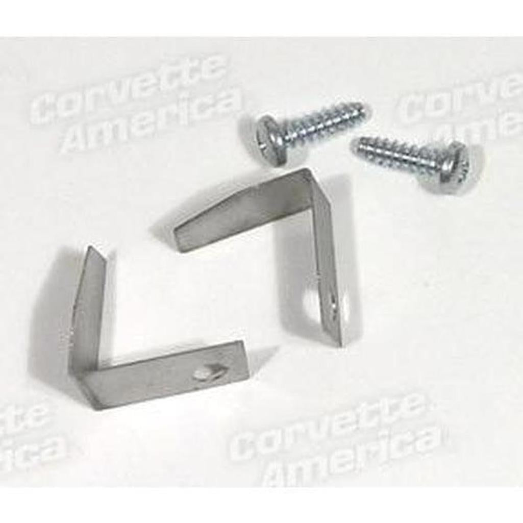 Corvette Weatherstrip Retainer Clips & Screws. Door Main End: 1956-1958