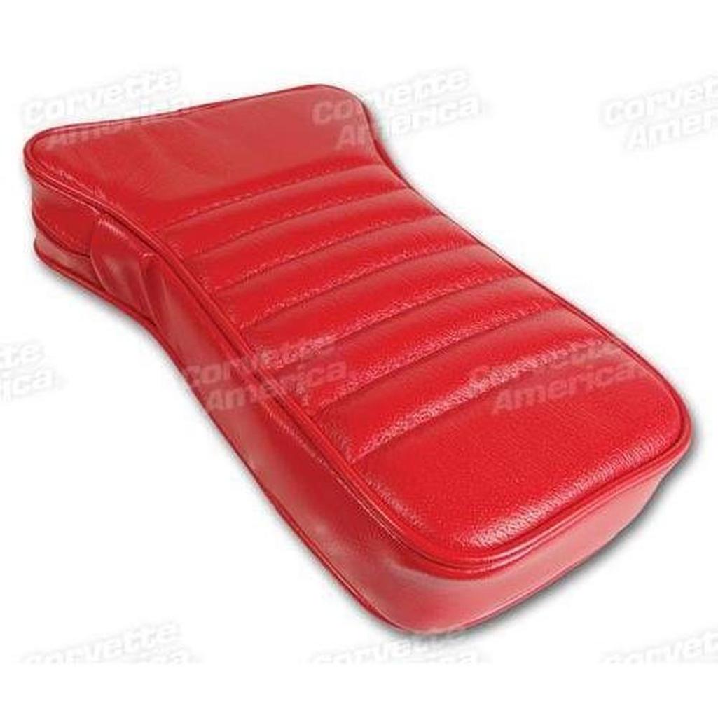 Corvette Center Armrest. Red Leather: 1967