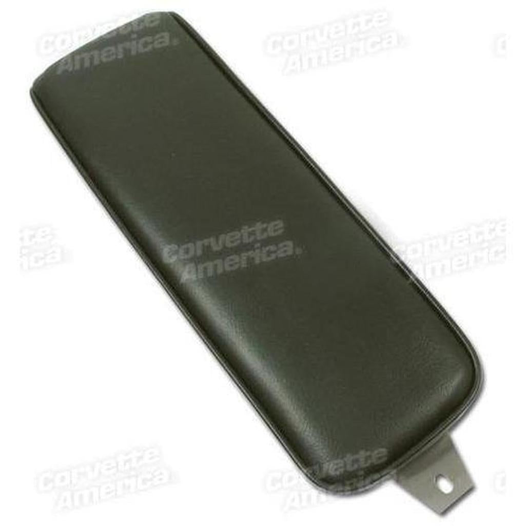 Corvette Center Armrest. Green Vinyl: 1965-1966