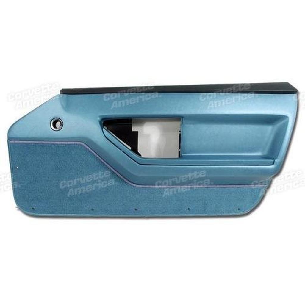 Corvette Door Panel. Blue Deluxe Convertible RH: 1986-1989