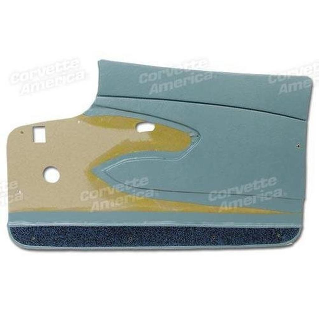 Corvette Door Panels. Blue Metal Support: 1960