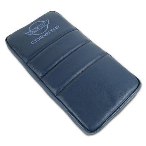 Corvette Console Cushion. Blue With Logo: 1984-1985