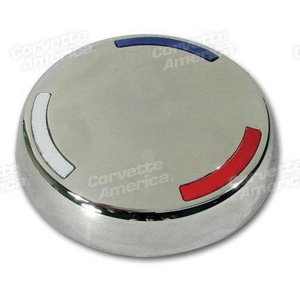 Corvette Knock-Off Center Cap. Stainless Steel: 1963-1982
