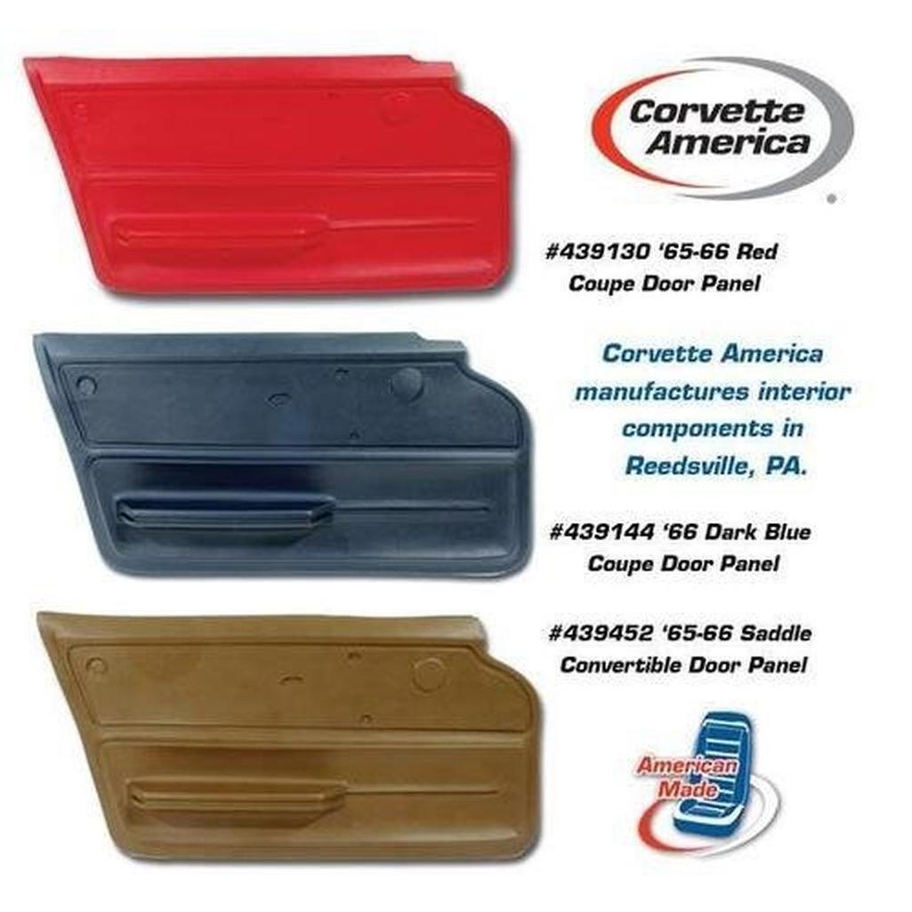 Corvette Door Panel. Green Convertible With Felt RH: 1967
