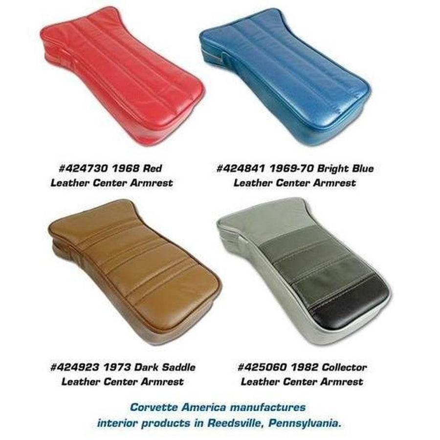 1968 Corvette C3 Center Armrest - Gunmetal Leather