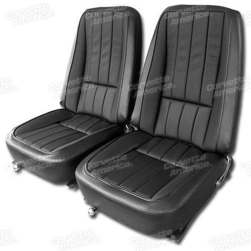 Corvette Vinyl Seat Covers. Black: 1969