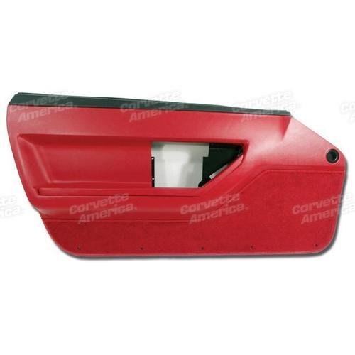 Corvette Door Panel. Red Deluxe Coupe LH: 1986-1989