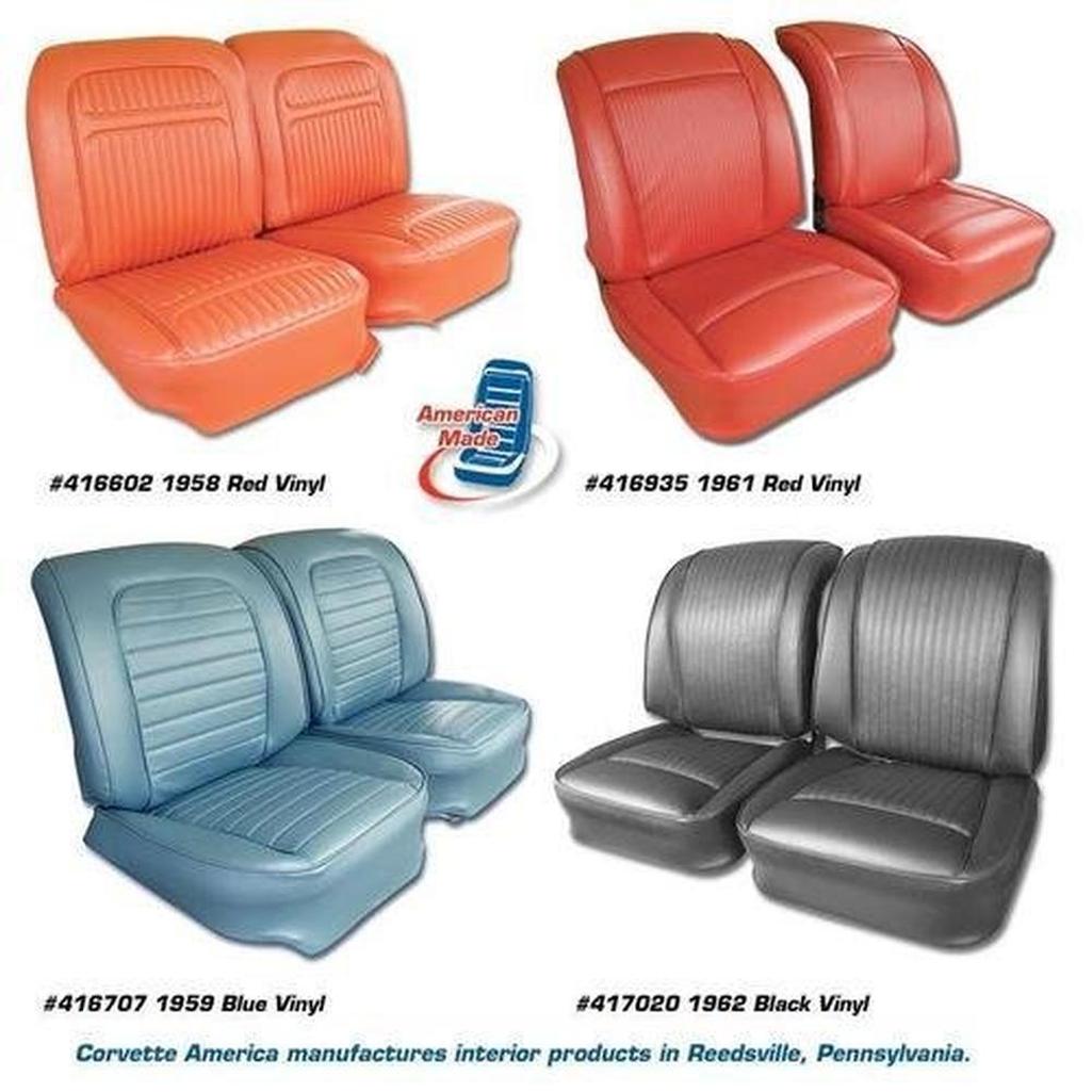 Corvette Vinyl Seat Covers. Blue: 1958