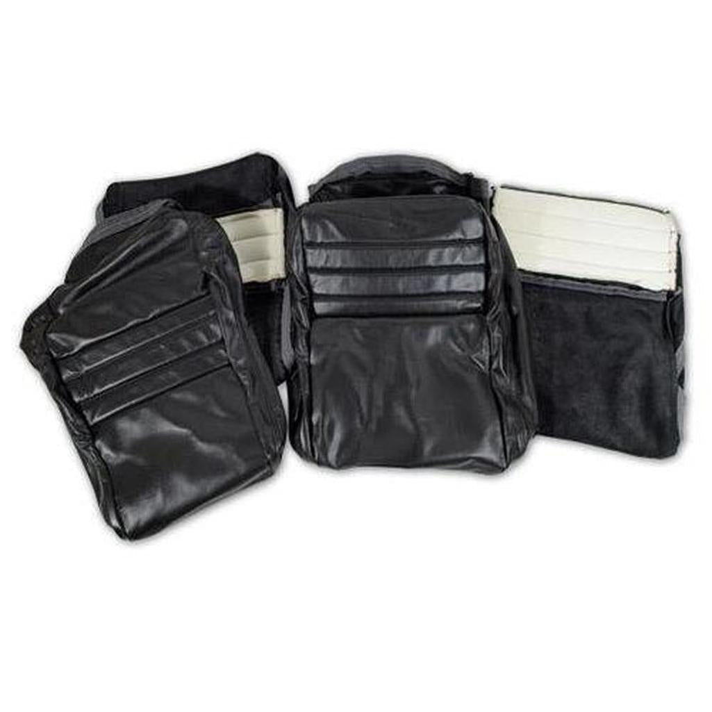 Corvette Leather Seat Covers. Charcoal 100%-Leather 2--Bolster: 1982