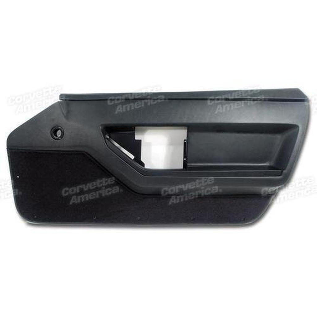Corvette Door Panel. Black Deluxe Convertible RH: 1986-1989