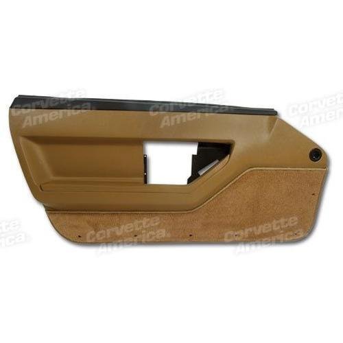 Corvette Door Panel. Saddle Deluxe Coupe LH: 1988-1989