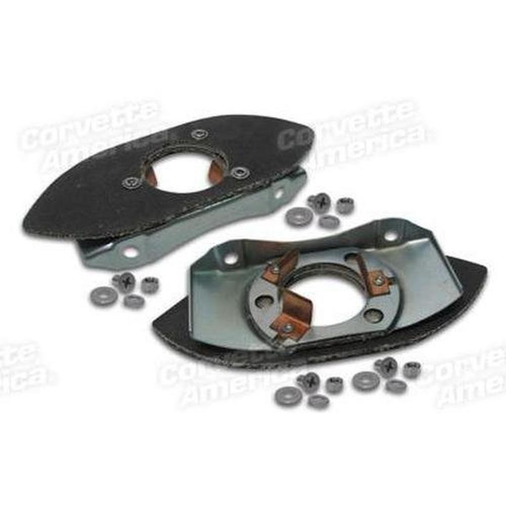 Corvette Tailpipe Retainers. Mount In Bumper: 1958-1960