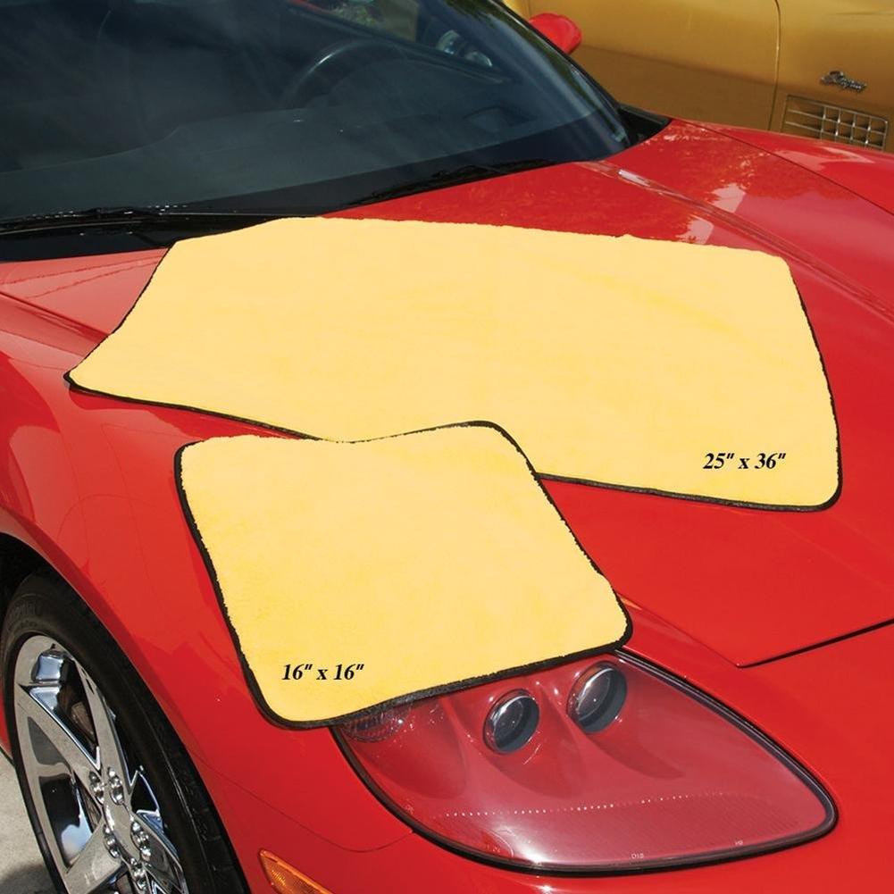 Liquid X Professional Grade Premium Microfiber Towel : Gold w/ Black Silk Edges 16" x 16"