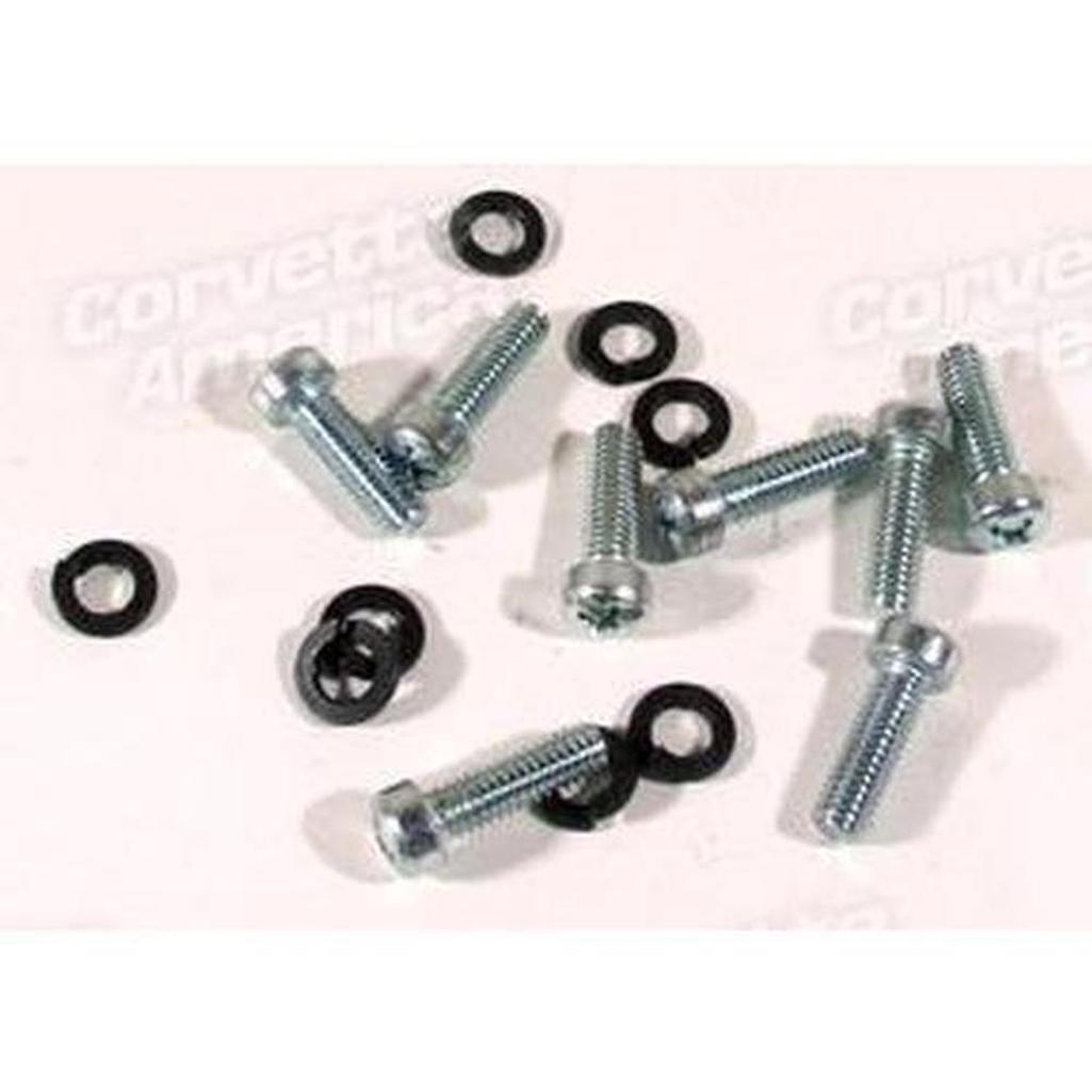 Corvette Seat Track Screws & Lockwashers. 16 Piece Set: 1967