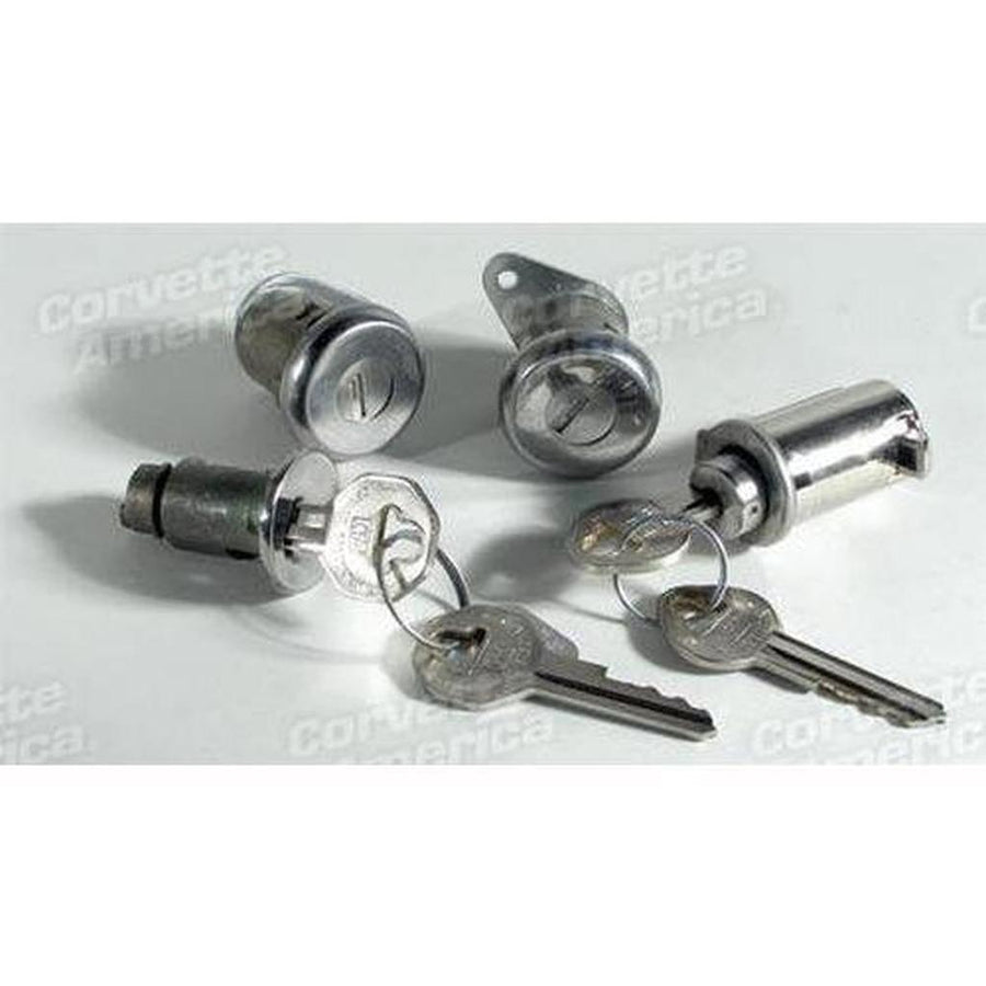 Corvette Lock Set. Ignition, Doors and Glove Box: 1965